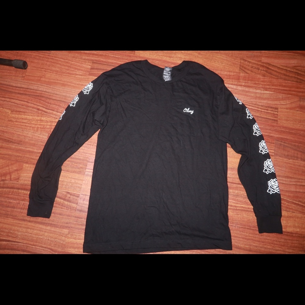 Obey rose long sleeve shirt